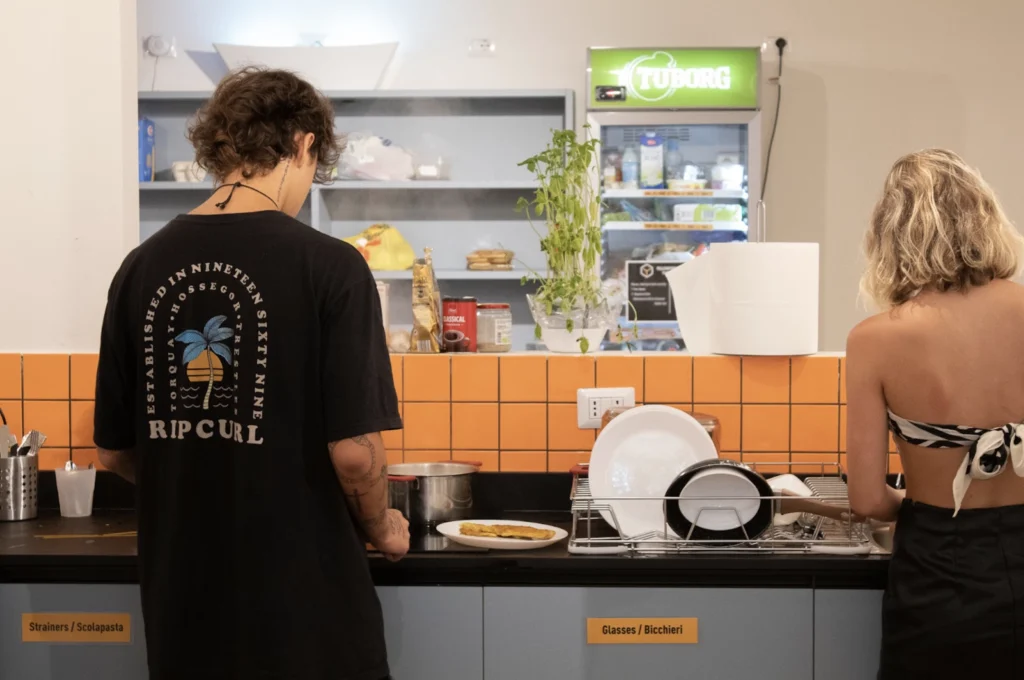 Hostel common kitchen yellowsquare florence